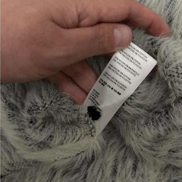 Anthropologie Cindy Eyelash Women Quarter Zip Brushed Knit Zebra Cozy Sweater S - Picture 5 of 9